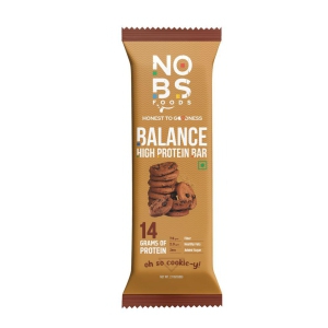 NO BS BALANCE HIGH PROTEIN BAR for healthy snacking and mini meal replacement, 14gm Protein, 8 gm fibre (oh so cookie-y)