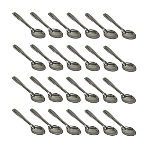 Dynore Silver Stainless Steel Table Spoon ( Pack of 24 ) - Silver