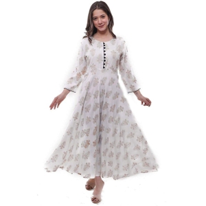 Monika Fashion Women's Rayon Fabric Classic Hand Work A-Line Gown/Rayon Anarkali Kurti/A-Line Gown/Rayon Straight Printed Kurti/Digital Printed Kurti