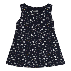 Bodycare - Navy Blue Cotton Baby Girl Frock ( Pack of 1 ) - None