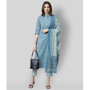 Janasya - Blue Cotton Women's Stitched Salwar Suit ( Pack of 1 ) - None