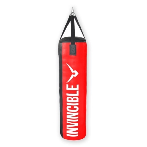 Invincible Power Punching Bag-Black Red Unfilled / 3 Feet