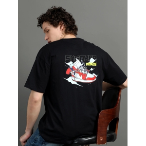 Men SNEAKER HEADS Printed Oversized T-Shirt-S / Black