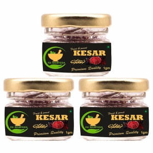 FIJ AYURVEDA Saffron Thread Kesar/ Keshar/ Zafran /Jafran (A++ Grade) for Pregnant Women ? 3GM (Combo Pack)