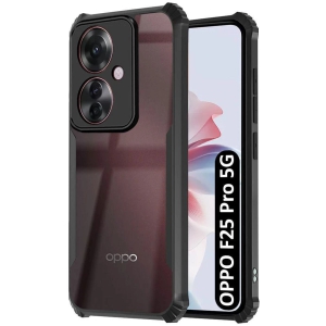 NBOX Bumper Cases Compatible For Rubber Oppo F25 Pro 5G ( Pack of 1 ) - Black