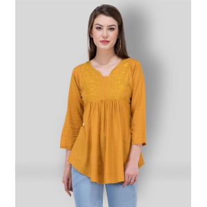 saakaa-yellow-rayon-womens-a-line-top-pack-of-1-l