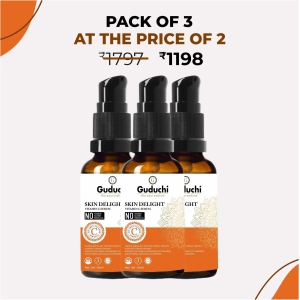 Guduchi Ayurveda Skin Delight Vitamin C [Kakadu plum extract] serum -30ml Pack of 2+1(33.3% OFF)