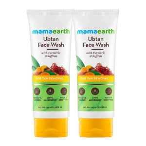 mamaearth-ubtan-face-wash-with-turmeric-saffron-for-tan-removal-100ml-each-pack-of-2