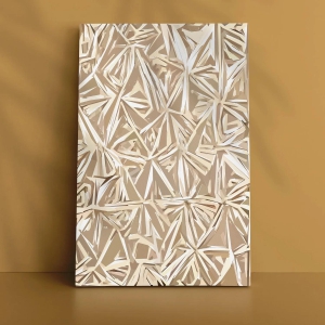 Block Art Patterns In Earthy Tones - I-Basic (9.5 X 13.5 Inches) / Paper Poster Print / Rolled Paper