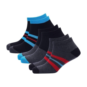 WILDSTUFF - Cotton Mens Striped Multicolor Ankle Length Socks ( Pack of 3 ) - Multicolor