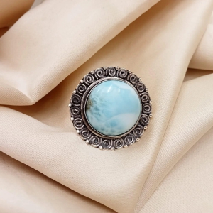 Larimar Round Ring