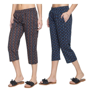 Zeffit Cotton Capris - Multi Color Pack of 2 - None