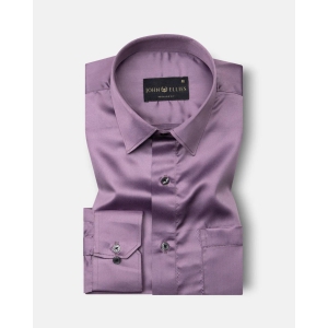 Montor Peach Purple Premium Satin Men''s Shirt-42 / L