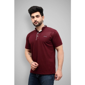 Forbro - Maroon Cotton Blend Regular Fit Mens T-Shirt ( Pack of 1 ) - None