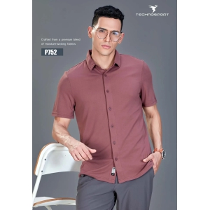 TechnoSport Polo Neck Half Sleeve Dry Fit T Shirt for Men P-752 (Fig)-XXL