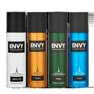 Envy Deodorant Combo Absolute + Rush + Thrill+ Dark 120ml*4