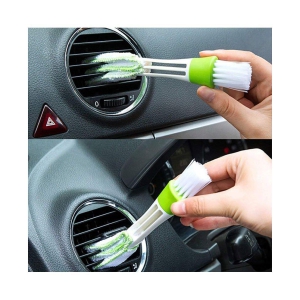 HOMETALES - Car Cleaning Car AC Vent Window Brush Double Head Keyboard Clean Brush Multifunctional Auto Indoor Air-Condition Outlet Cleaning Tools car accessories (Pack of 1)