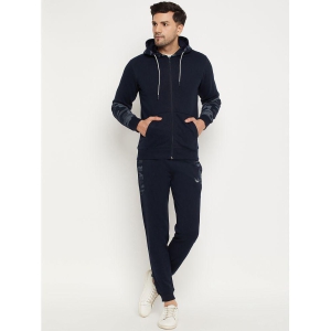 Wild West - Navy Cotton Blend Regular Fit Printed Men''s Sports Tracksuit ( Pack of 1 ) - None