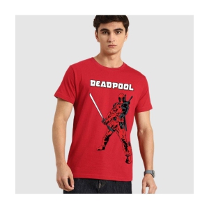 Bewakoof - Red Cotton Regular Fit Men's T-Shirt ( Pack of 1 ) - None