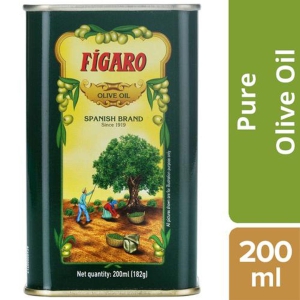 Figaro Olive Oil- Pure Olive Oil-Ideal for Indian Dishes- Imported from Spain, 200 ml Tin