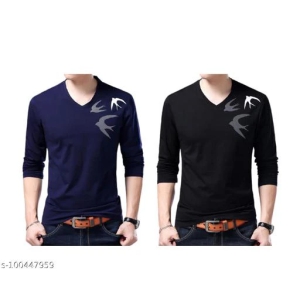 Men fashionale stylish v-neck t-shirt combo