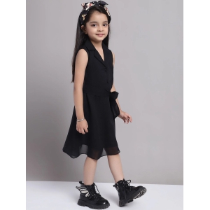 MINI & MING Girls V-Neck Sleeveless Georgette A-Line Dress