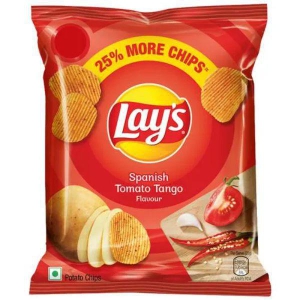 Lays Potato Chips Spanish Tomato Tango Flavour Crunchy Snacks 50 Gms Pouch