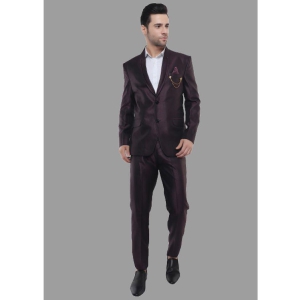 DKGF Fashion - Red Polyester Regular Fit Mens 2 Piece Suit ( Pack of 1 ) - None