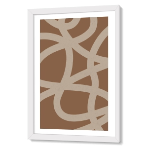 Desert Charm Contemporary Art #3 - BOHO Inspired-Basic (9.5 X 13.5 Inches) / Frame With Glossy Film / White Frame