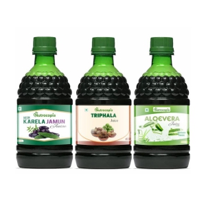 NUTROCOPIA Neem Karela Jamun, Triphala & Aloe Vera Juices Pack of 3 of 400 ML(1200 ML)