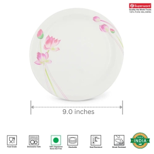 SUPERWARE, Medium Plate Set - SWEETY TULIP (9.0 Inches) | 6 Nos.-9.0 inches | Medium Plate