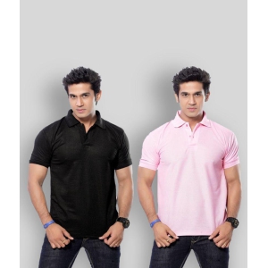 SKYRISE - Multicolor Cotton Blend Slim Fit Men's Polo T Shirt ( Pack of 2 ) - None