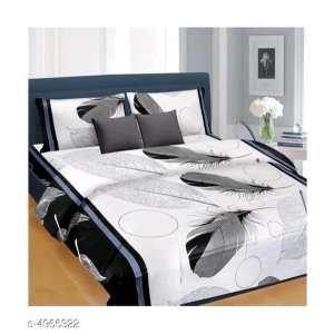 seaons-ravishing-stylish-polycotton-90-x-95-double-besheets-vol-1-black-feather-pattern