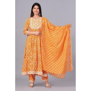 doriya-cotton-blend-printed-kurti-with-palazzo-womens-stitched-salwar-suit-yellow-pack-of-1-none