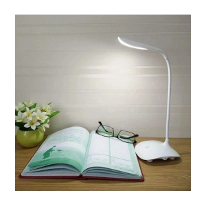 Shopeleven Off-White Study Table Lamp ( Pack of 1 ) - Off-White