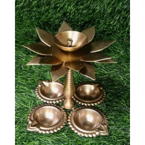 Metal Copper Antique puja oil Lamp diya