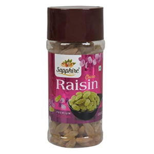 SAPPHIRE Premium Dried Raisins/Kishmish Jar - Pack of 4 (200gm X 4)