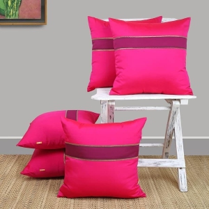 set-of-5-pcs-solid-fuschia-tuffeta-cushion-cover-16-x-16pcc116fps5