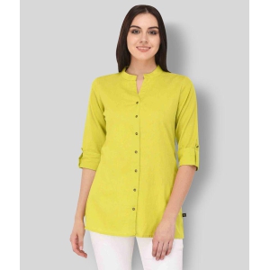 pistaa-green-cotton-blend-womens-straight-kurti-xl