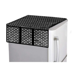 Waterproof Refrigerator Fridge Top Cover with 6 Utility Pockets Star Print