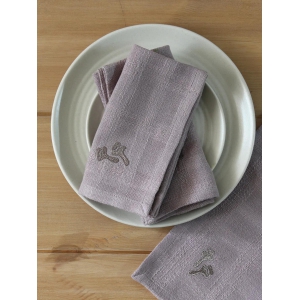 Spice Garden 100% Cotton 1 Napkin-Grey-Onesize / Grey / 100% Cotton