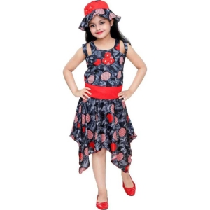 DIGIFASHION Multicolor Cotton Blend Girls Asymmetric Dress ( Pack of 1 ) - None