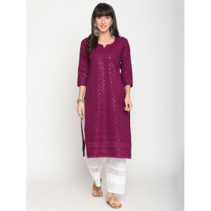 queenley-purple-cotton-womens-straight-kurti-pack-of-1-xxl