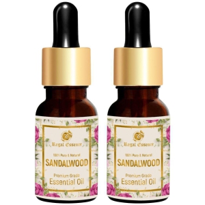 Regal Essence Sandalwood Essential Oil for Skin & Face, Best Therapeutic Grade for Aromatherapy - 15ml (Pack of 2)