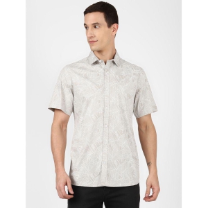 UrbanMark 100% Cotton Regular Fit Printed Half Sleeves Mens Casual Shirt - Beige ( Pack of 1 ) - None