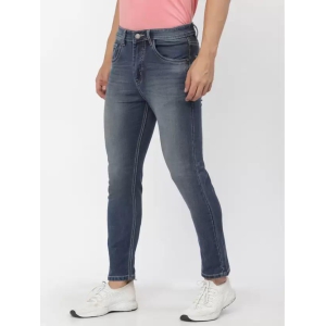 Men Slim Mid Rise Blue Jeans