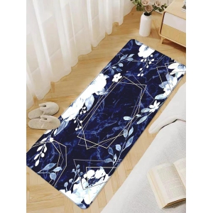 Moderate Blue Leaf Design Long Door mat