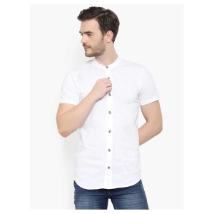 Glito Cotton Blend White Shirt Single - None