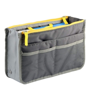 Nylon Grey Handbag Organizer