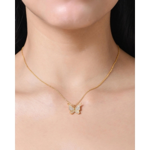 Big Butterfly Necklace-18k Gold Plated